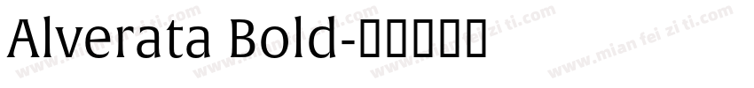 Alverata Bold字体转换
